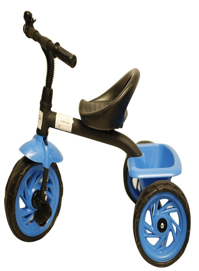 Evoshine Kids Tricycle | Foldable, Adjustable Toddler Trike with Push Handle | Canopy & Basket | Safety Features | Indoor/Outdoor Ride-on Cycle for 1-4 Year Olds (524 Tricycle) (Blue) - Image 3